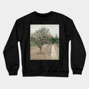 apple tree in blossom - Gustave Caillebotte Crewneck Sweatshirt